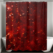 ラグジュアリー スパークリング レッド シーケン シャワー カーテン