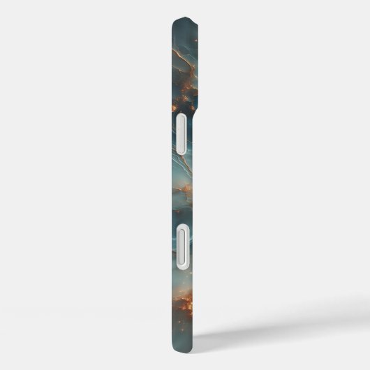 ラグジュアリー セレスチャル ティール マーブル 携帯ケース - 輝き Case-Mate iPhoneケース (裏面 / 右)
