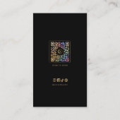 ラグジュアリー セレスティアル 占星術 ミスティック 星座 リーダー QR 名刺 (裏面)