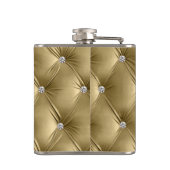 ラグジュアリー ソフト ゴールド フェイク ヴェルベット ブライズメイド フラスク (裏面)
