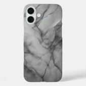 ラグジュアリー ダークグレー 大理石 モバイルケース - 迫力あるひび割れデザイン Case-Mate iPhoneケース (裏面)