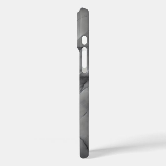 ラグジュアリー ダークグレー 大理石 モバイルケース - 迫力あるひび割れデザイン Case-Mate iPhoneケース (裏面 / 左)