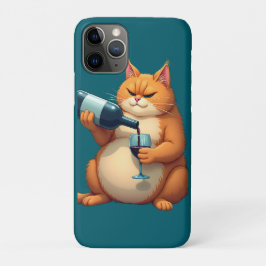 ラグジュアリー ティプシ―キャット モダンアート イラストレーショ iPhone 11 PROケース