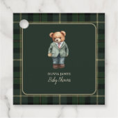 ラグジュアリー テディベア ベビーシャワー フェイバータグ (正面)