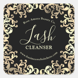 ラグジュアリー デコレーション フェイク ゴールド フレーム まつげ クレンザー スクエアシール