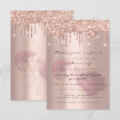 ラグジュアリー ドリップス ローズゴールド ブライダル スイート 16th マースラ 招待状 (正面/裏面)