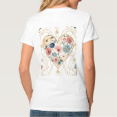 ラグジュアリー, バレンタインデー, 心の花 Tシャツ (裏面)