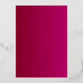 ラグジュアリー バーガンディー ゴールド フォイル セーブ ザ デート カード (裏面)