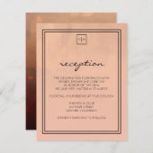 ラグジュアリー バーガンディー&ブラッシュ 受付カード エンクロージャーカード (正面/裏面)