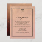 ラグジュアリー バーガンディー＆ブラッシュ 受付カード エンクロージャーカード (正面/裏面)