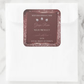 ラグジュアリー バーガンディ スパークル グリッター プロダクト ラベル (バッグ)