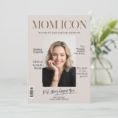 ラグジュアリー パーソナライズ ママ マガジン カバー フォト シーズンカード (スタンド正面)