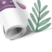 ラグジュアリー パープル クリスマス ラッピング ペーパー ロール – 30 フィート (ロールコーナー)