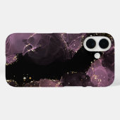 ラグジュアリー パープル&ゴールド アルコール インク Case-Mate iPhoneケース (裏面 (横))