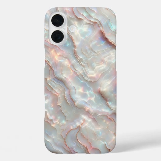 ラグジュアリー・パールアゲートスマホケース - 虹色 Case-Mate iPhoneケース (裏面)