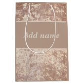 ラグジュアリー·ビパーソナライズされたローヴ特別抱き枕 ミディアムペーパーバッグ (正面)