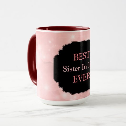 ラグジュアリー·ピンク最高のの「ロー·エバー」デザイン マグカップ (正面左)