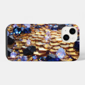 ラグジュアリー ファンタジー 宝石 抽象画  iPhoneケース (裏面横)
