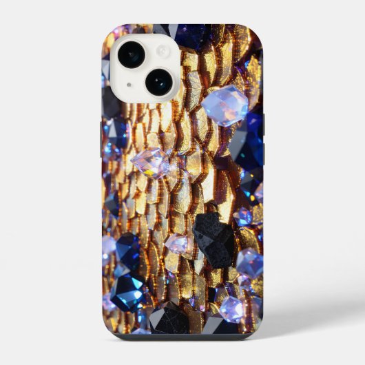 ラグジュアリー ファンタジー 宝石 抽象画  iPhoneケース (裏面)