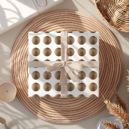 ラグジュアリー フェイクゴールド ドットパターン ラッピングペーパーシート