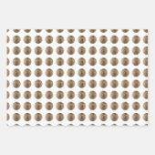 ラグジュアリー フェイク ゴールド ドット パターン ラッピングペーパーシート (正面2)