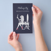 ラグジュアリー フェイク シルバー 女性 高級 特別 イベント チラシ (ハンドル)