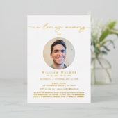 ラグジュアリー フォト ライフ セレブレーション 箔招待状 (立ち正面)