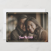 ラグジュアリー フラワーデザイン セーブザデート (裏面)