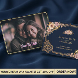 ラグジュアリー フラワーデザイン セーブザデート