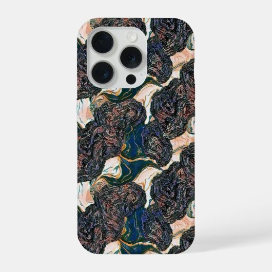 ラグジュアリー フルイド マーブル パターン デザイン 2 iPhoneケース (裏面)