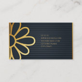 ラグジュアリー ブラックゴールド エレガント 印鑑  名刺 (裏面)