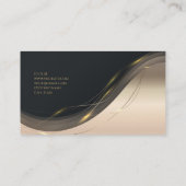 ラグジュアリー ブラックゴールド エレガント 弁護士 名刺 名刺 (裏面)