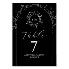 ラグジュアリー ブラック エレガント カスタム テーブルナンバー