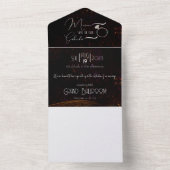 ラグジュアリー ブラック ガツビーのウェディング セーブ・ザ・デート オールインワン招待状 (内側)