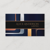 ラグジュアリー ブラック ゴールド エレガントな弁護士の名刺 名刺 (正面)