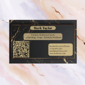 ラグジュアリー ブラック ホリスティック ウェルネス コーチ アルコール インク 名刺