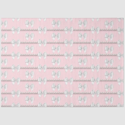 ラグジュアリー ブラッシュ ピンク ティファニー パール テーマ 30歳の誕生日 薄葉紙 (正面)