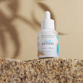 ラグジュアリー ブルー ホワイト ゴールド ホログラフィック アゲート プロダクト ラベル