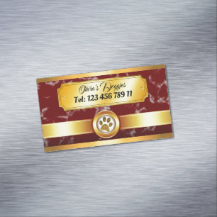 ラグジュアリー ペットシッター ドッグウォーカー マグネット名刺