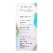 ラグジュアリー・ホログラフィック・アゲート・ゴールド・オパール　価格リスト ラックカード (裏面)