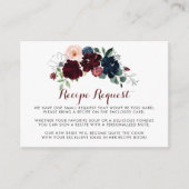 ラグジュアリー ボーホー フラワー ウェディング レシピ リクエスト エンクロージャーカード (正面)