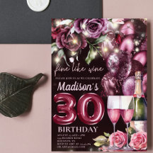 ラグジュアリー マゼンタ ワイン 大人の30歳の誕生日