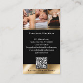 ラグジュアリー メディカル スパ ウェルネス アーチ ルクス フォト ブラック ゴールド 名刺 (裏面)