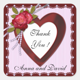 ラグジュアリー モダン バーガンディ あなたのテキストを追加 スクエアシール