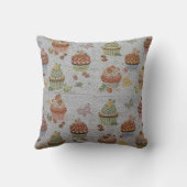 ラグジュアリー モダン ヴィンテージ フラワー ケーキ クッション (裏面)