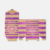 ラグジュアリー モノグラム 人気 ピンク ゴールド グリッター フェイバーボックス (折り畳みなし)