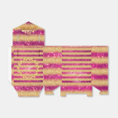 ラグジュアリー モノグラム 人気 ピンク ゴールド グリッター フェイバーボックス (折り畳みなし)