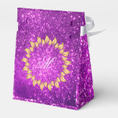 ラグジュアリー モノグラム 人気 紫 ゴールド グリッター フェイバーボックス (裏面サイド)