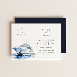 ラグジュアリー ヨット 航海 テーマ ウェディング 招待状