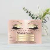 ラグジュアリー ラッシュ ローズゴールド メイクアップ 証明書 ギフト (スタンド正面)